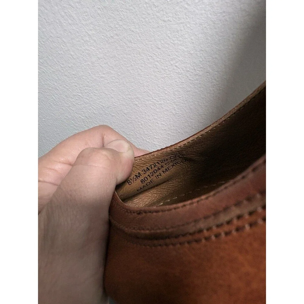 Frye Carson Ballet Flats Women's Size 8.5 Cognac Slip On Leather Shoes